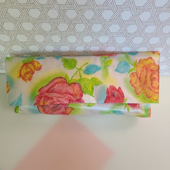 1960's Vintage 'Dior' Style Floral Toiletry Travel Case - NEVER USED - Picture 1 of 9